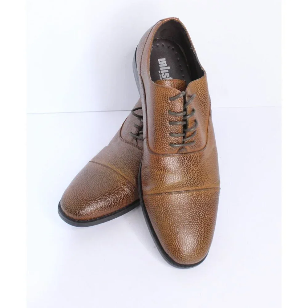 Kenneth Cole Unlisted Half Time Dress Shoes‎ Men's 10.5 Brown Faux Leather